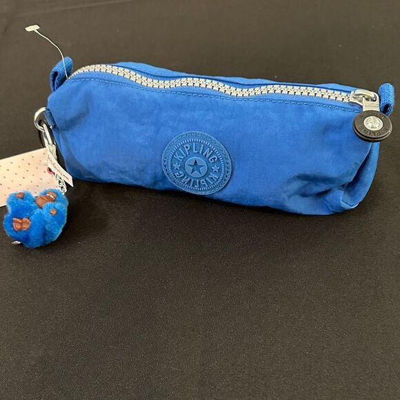 NWT Kipling Royal Blue Pouch w/ Monkey Keychain - Picture 8 of 14